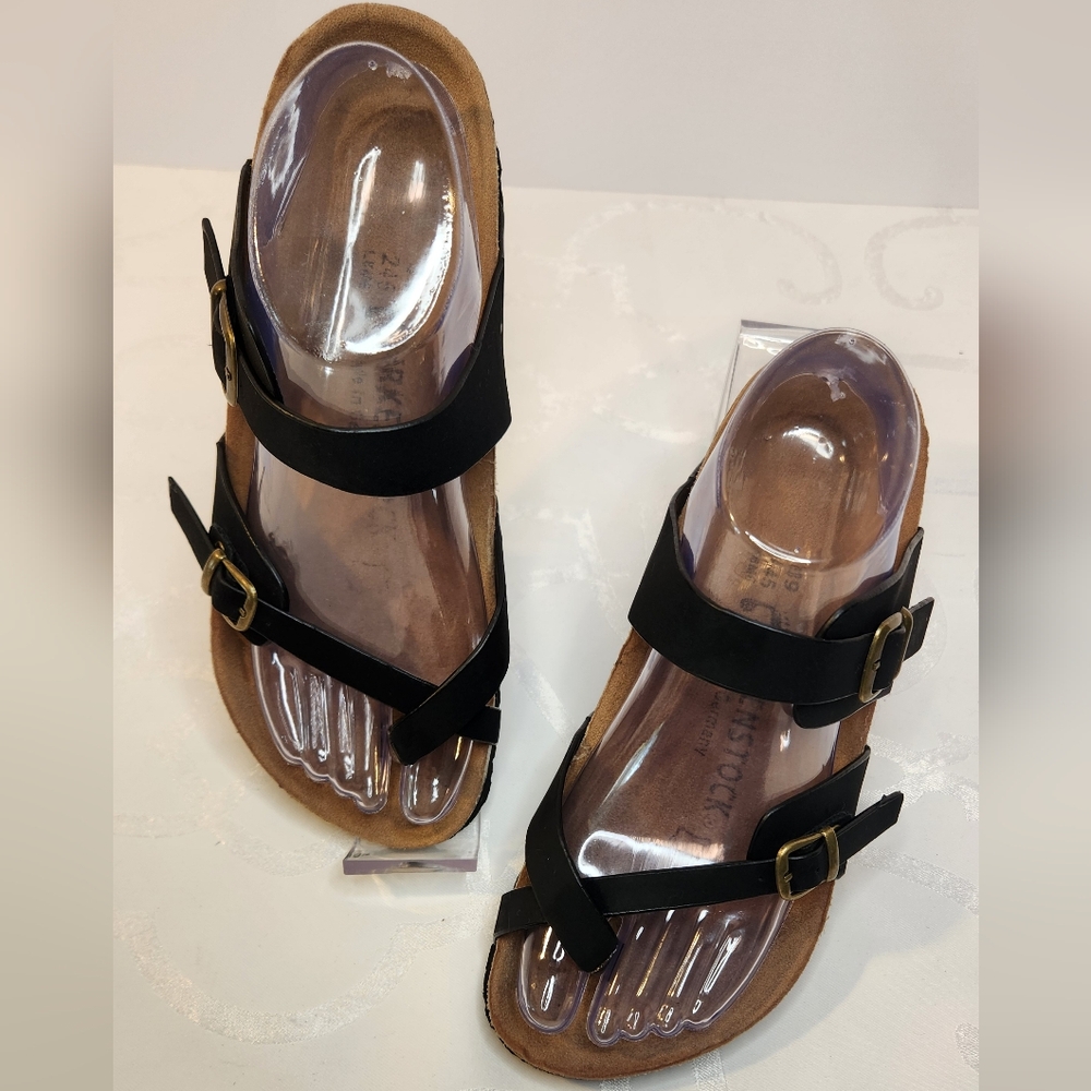 Birkenstock Black Adjustable Sandals with Ergonomic Footbed